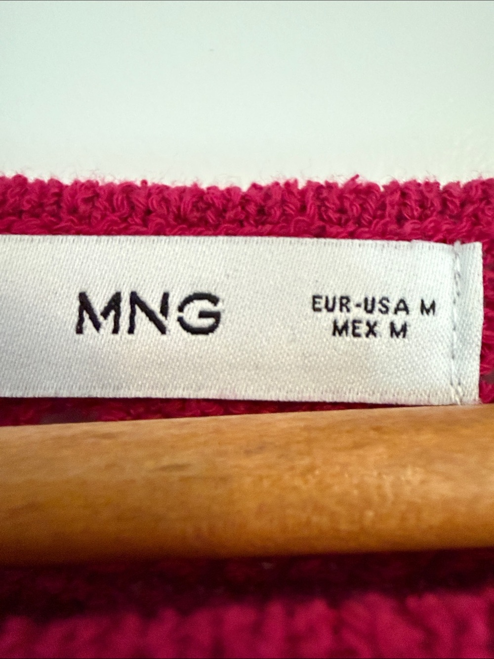 Ming Wang Open-Knit Crewneck Sweater in Raspberry - Picture 2 of 2